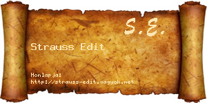 Strauss Edit névjegykártya
